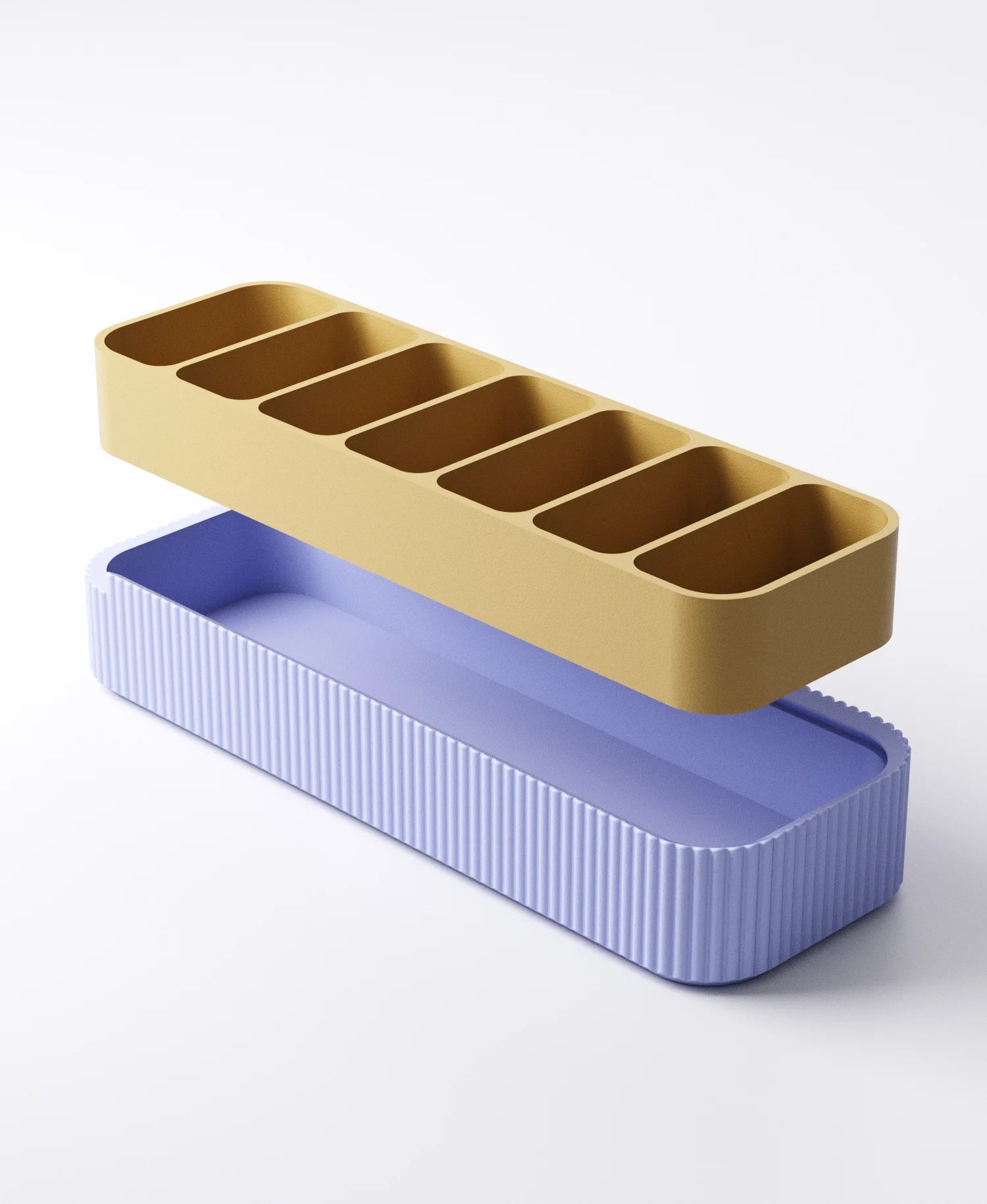 Personalised Weekly Pill Case • Locking Lid • optionally with your name • insert with 7 or 14 slots • ca. 183x63x30 mm